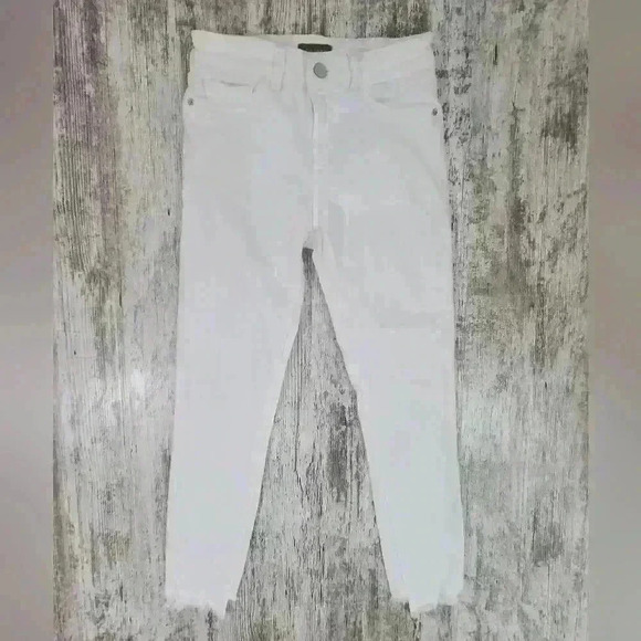 Women's DL1961 Florence Cropped Midrise Instrasculpt Skinny white jeans size 24 - Picture 1 of 11